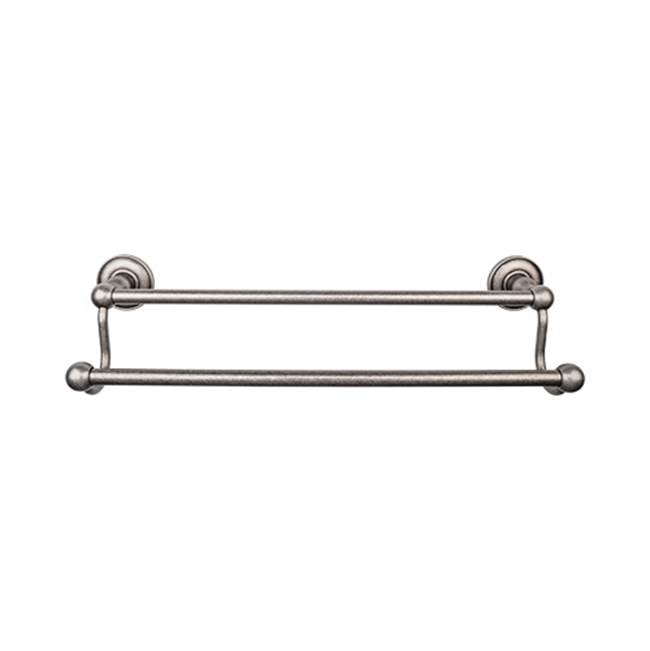 Top Knobs ED11D Edwardian Bath 30" Double Towel Bar  - Plain Backplate