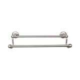 Top Knobs ED11D Edwardian Bath 30" Double Towel Bar  - Plain Backplate - Brushed Satin Nickel