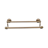 Top Knobs ED11A Edwardian Bath 30" Double Towel Bar  - Beaded Backplate - German Bronze