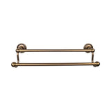 Top Knobs ED11E Edwardian Bath 30" Double Towel Bar  - Ribbon Backplate - German Bronze