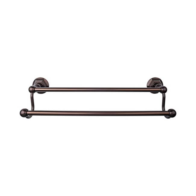 Top Knobs ED11B Edwardian Bath 30" Double Towel Bar  - Hex Backplate