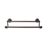 Top Knobs ED11B Edwardian Bath 30" Double Towel Bar  - Hex Backplate