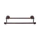 Top Knobs ED11D Edwardian Bath 30" Double Towel Bar  - Plain Backplate - Oil Rubbed Bronze