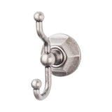 Top Knobs ED2B Edwardian Bath Double Hook  - Hex Backplate - Antique Pewter