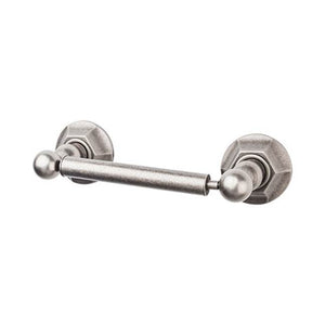 Top Knobs ED3B Edwardian Bath Tissue Holder   - Hex Backplate - Antique Pewter
