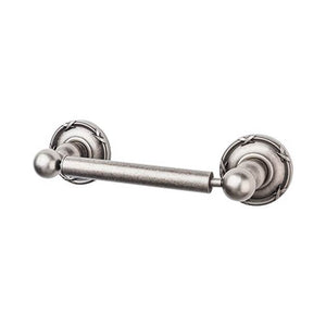 Top Knobs ED3E Edwardian Bath Tissue Holder   - Ribbon Backplate - Antique Pewter