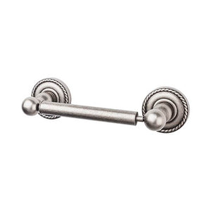 Top Knobs ED3F Edwardian Bath Tissue Holder   - Rope Backplate - Antique Pewter