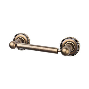 Top Knobs ED3A Edwardian Bath Tissue Holder  - Beaded Backplate - German Bronze