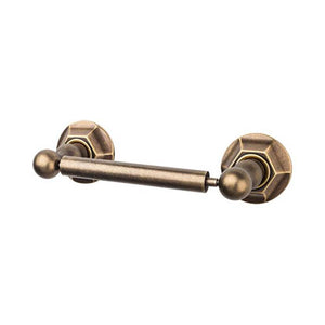 Top Knobs ED3B Edwardian Bath Tissue Holder   - Hex Backplate - German Bronze