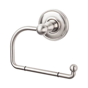 Top Knobs ED4A Edwardian Bath Tissue Hook  - Beaded Backplate - Brushed Satin Nickel