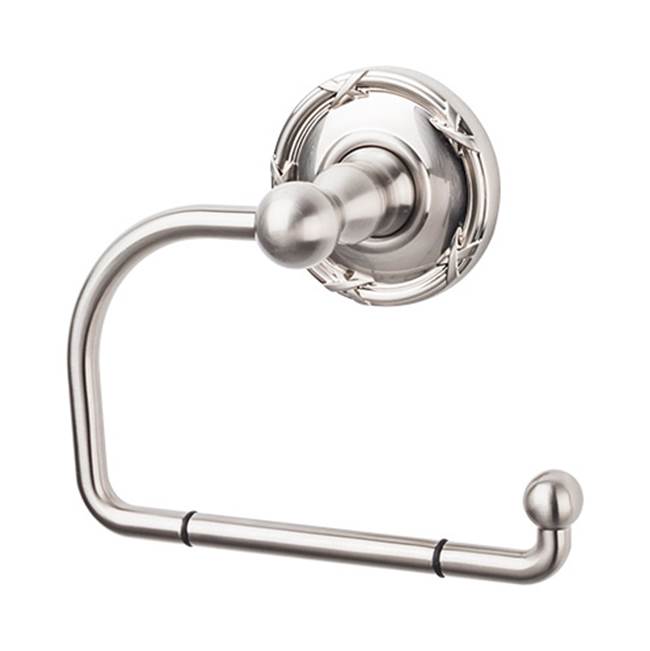 Top Knobs ED4E Edwardian Bath Tissue Hook  - Ribbon Backplate - Brushed Satin Nickel