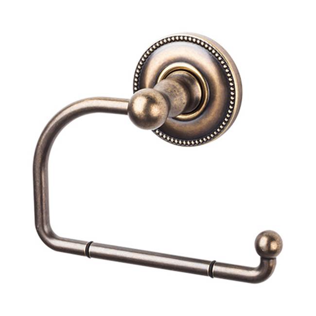Top Knobs ED4A Edwardian Bath Tissue Hook  - Beaded Backplate - German Bronze