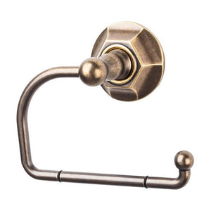 Top Knobs ED4B Edwardian Bath Tissue Hook  - Hex Backplate - German Bronze