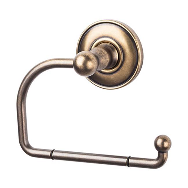 Top Knobs ED4D Edwardian Bath Tissue Hook  - Plain Backplate - German Bronze