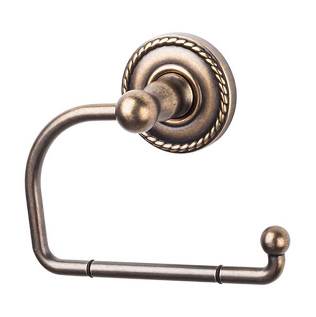 Top Knobs ED4F Edwardian Bath Tissue Hook  - Rope Backplate - German Bronze