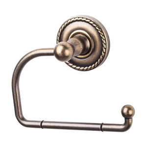 Top Knobs ED4F Edwardian Bath Tissue Hook  - Rope Backplate - German Bronze