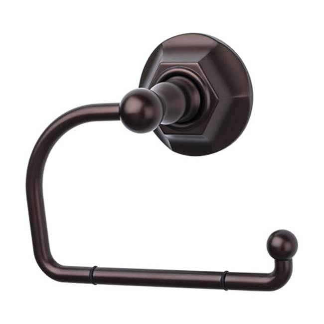 Top Knobs ED4B Edwardian Bath Tissue Hook  - Hex Backplate