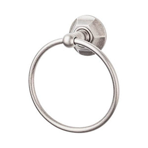 Top Knobs ED5B Edwardian Bath Ring  - Hex Backplate - Antique Pewter