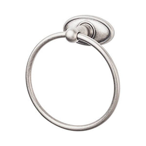 Top Knobs ED5C Edwardian Bath Ring  - Oval Backplate - Antique Pewter