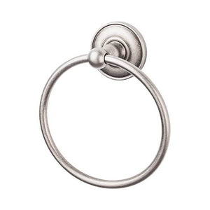 Top Knobs ED5D Edwardian Bath Ring  - Plain Backplate - Antique Pewter