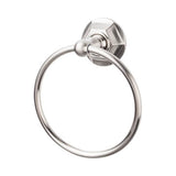 Top Knobs ED5B Edwardian Bath Ring  - Hex Backplate - Brushed Satin Nickel