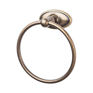 Top Knobs ED5C Edwardian Bath Ring  - Oval Backplate - German Bronze