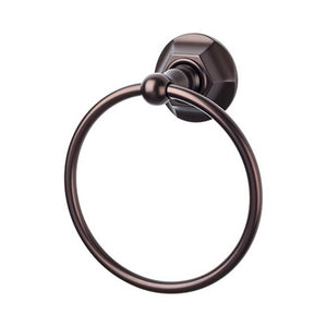 Top Knobs ED5B Edwardian Bath Ring  - Hex Backplate