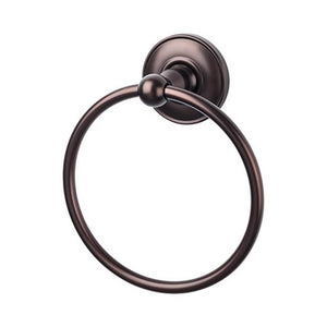 Top Knobs ED5D Edwardian Bath Ring  - Plain Backplate - Oil Rubbed Bronze