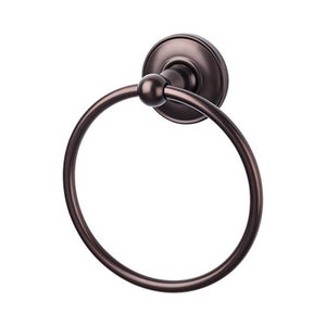 Top Knobs ED5D Edwardian Bath Ring  - Plain Backplate - Oil Rubbed Bronze