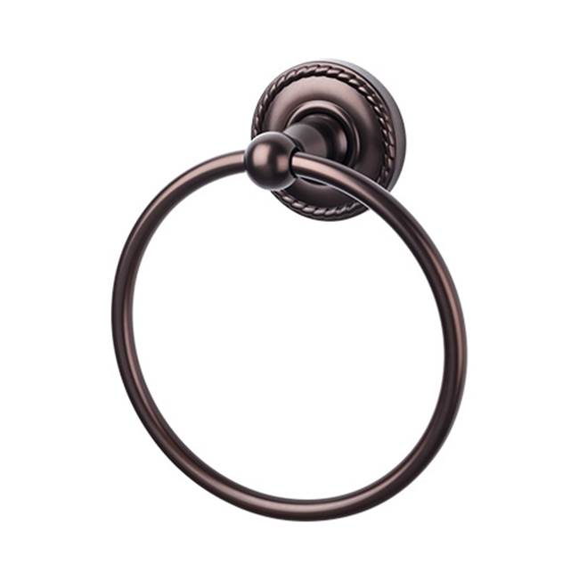 Top Knobs ED5F Edwardian Bath Ring  - Rope Backplate - Oil Rubbed Bronze