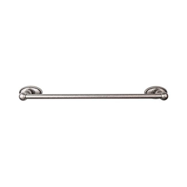 Top Knobs ED6C Edwardian Bath 18" Single Towel Bar  - Oval Backplate - Antique Pewter