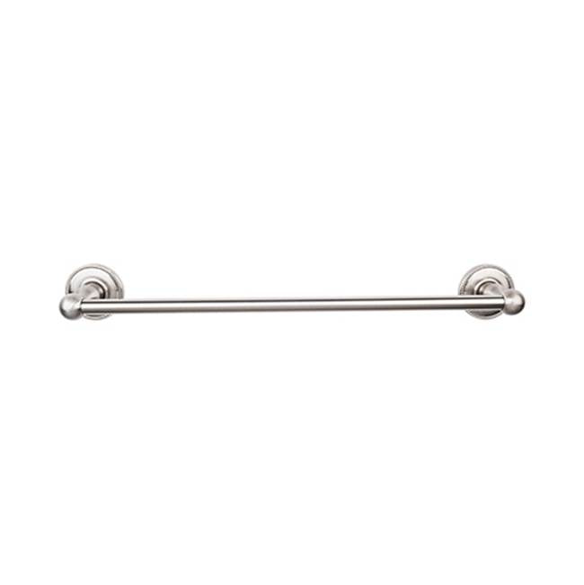 Top Knobs ED6A Edwardian Bath 18" Single Towel Bar  - Beaded Backplate - Brushed Satin Nickel