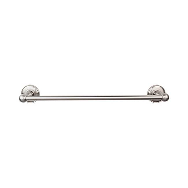 Top Knobs ED6D Edwardian Bath 18" Single Towel Bar  - Plain Backplate - Brushed Satin Nickel