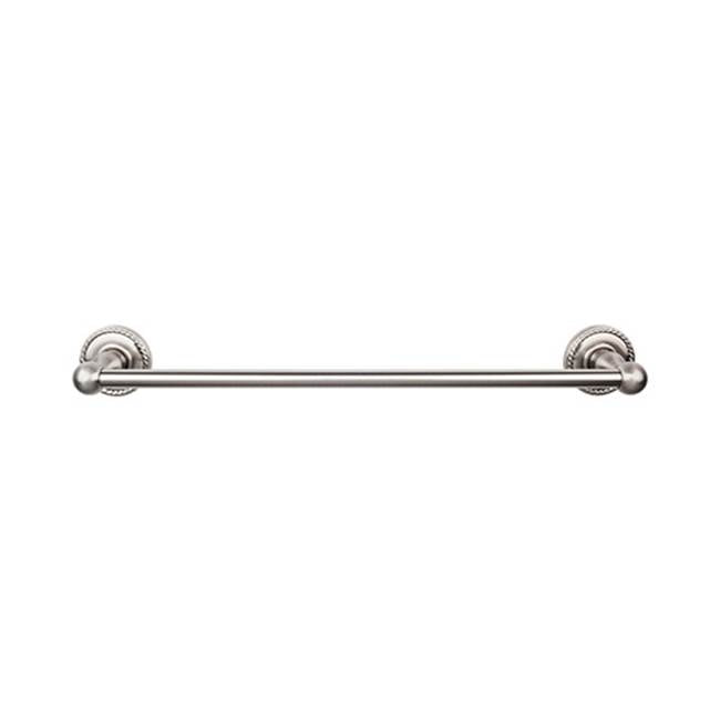 Top Knobs ED6F Edwardian Bath 18" Single Towel Bar  - Rope Backplate - Brushed Satin Nickel