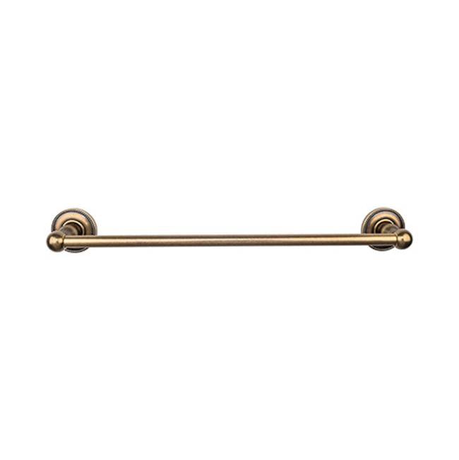 Top Knobs ED6A Edwardian Bath 18" Single Towel Bar  - Beaded Backplate - German Bronze