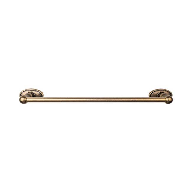 Top Knobs ED6C Edwardian Bath 18" Single Towel Bar  - Oval Backplate - German Bronze