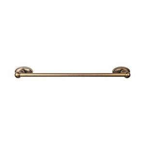 Top Knobs ED6C Edwardian Bath 18" Single Towel Bar  - Oval Backplate - German Bronze