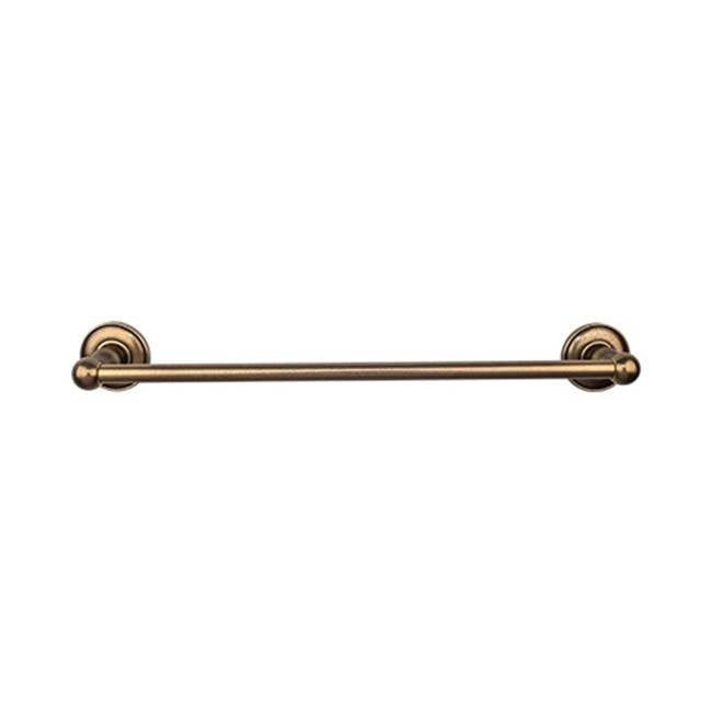 Top Knobs ED6D Edwardian Bath 18" Single Towel Bar  - Plain Backplate - German Bronze