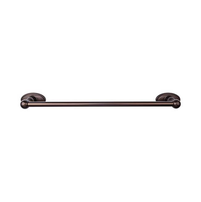 Top Knobs ED6C Edwardian Bath 18" Single Towel Bar  - Oval Backplate - Oil Rubbed Bronze