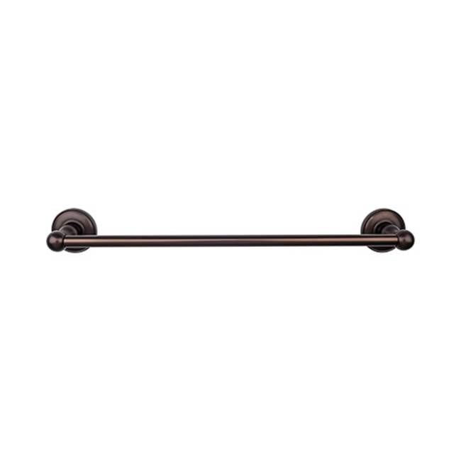 Top Knobs ED6D Edwardian Bath 18" Single Towel Bar  - Plain Backplate - Oil Rubbed Bronze