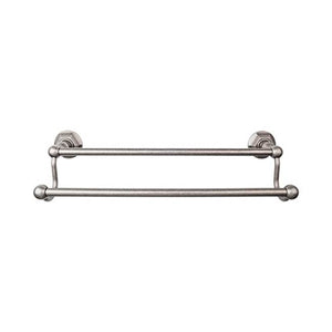 Top Knobs ED7B Edwardian Bath 18" Double Towel Bar  - Hex Backplate