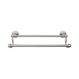 Top Knobs ED7F Edwardian Bath 18" Double Towel Bar  - Rope Backplate - Brushed Satin Nickel