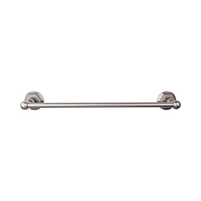 Top Knobs ED8B Edwardian Bath 24" Single Towel Bar  - Hex Backplate - Antique Pewter