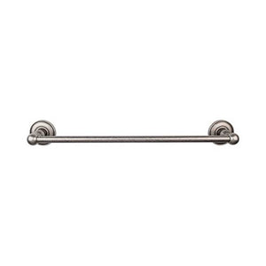 Top Knobs ED8D Edwardian Bath 24" Single Towel Bar  - Plain Backplate - Antique Pewter
