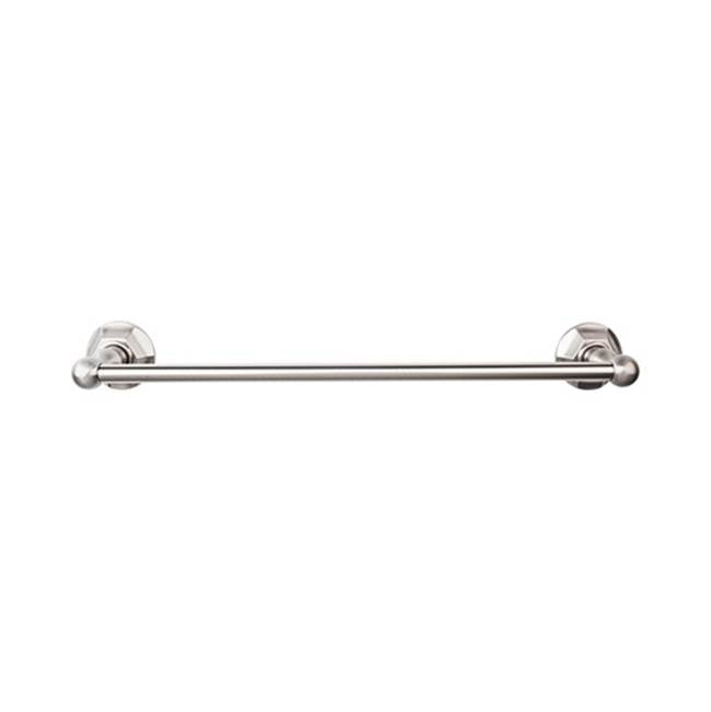 Top Knobs ED8B Edwardian Bath 24" Single Towel Bar  - Hex Backplate - Brushed Satin Nickel
