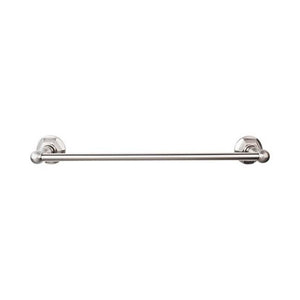 Top Knobs ED8B Edwardian Bath 24" Single Towel Bar  - Hex Backplate - Brushed Satin Nickel