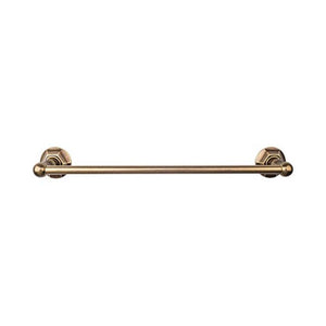 Top Knobs ED8B Edwardian Bath 24" Single Towel Bar  - Hex Backplate - German Bronze
