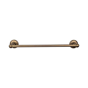 Top Knobs ED8D Edwardian Bath 24" Single Towel Bar  - Plain Backplate - German Bronze