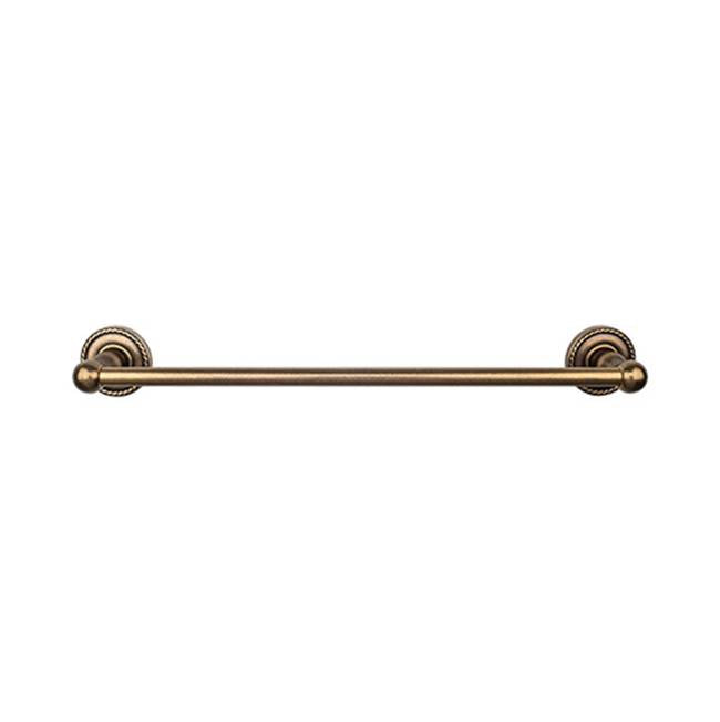 Top Knobs ED8F Edwardian Bath 24" Single Towel Bar  - Rope Backplate - German Bronze