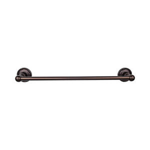 Top Knobs ED8E Edwardian Bath 24" Single Towel Bar  - Ribbon Backplate - Oil Rubbed Bronze